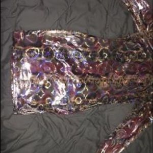 Holographic long sleeve dress